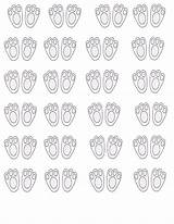 Icing Paw Piping Footprints Tracing sketch template