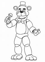 Freddy Fazbear Pages Fnaf Colorare sketch template