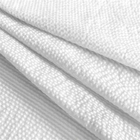Robert Kaufman White Seersucker Stripe Fabric Onlinefabricstore