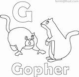 Coloring Gopher Pages Getcolorings sketch template