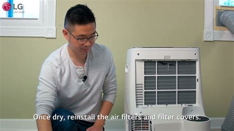lg portable acs cleaning  filters youtube