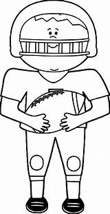 Coloring Football Player Ball Playing Catch Wecoloringpage Pages Activity sketch template