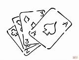 Colorear Naipes Spielkarten Naipe Disegno Ausmalbild Diamante Karty Kolorowanka Supercoloring Giochi Gra Casino sketch template