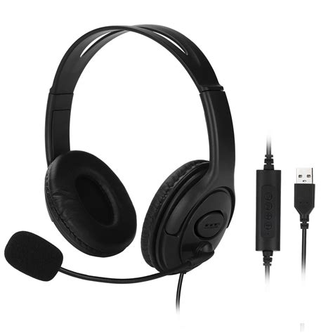 usb headset  microphone comfort fit office computer headphone  ear call center headset