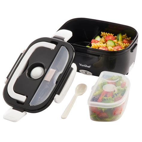 vonshef bento box electric heated portable compact food warmer lunch ebay