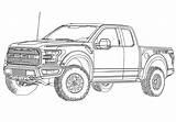 Raptor Ford Coloring Truck 150 Pages F150 Trucks Drawings Pickup Drawing Lowrider Printable Car Kids Cars Color Sketch Big Outline sketch template