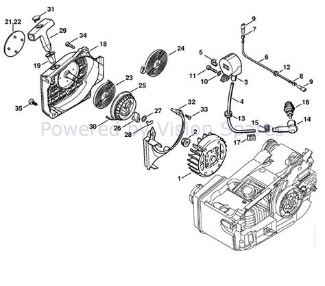 stihl ms  chainsaw msz parts diagram ignition system stihl ignition system diagram