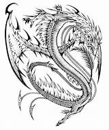 Dragon Coloring Pages Realistic Fantasy Celtic Printable Amazing Color Getcolorings sketch template