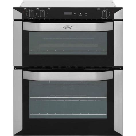 belling bifp built  electric double oven stainless steel brand   acocks green