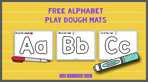 printable  alphabet playdough mats