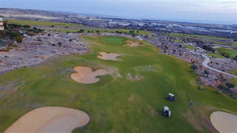 Aerial View Of Green Golf Course Stock Video Footage