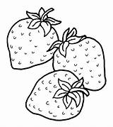 Strawberry Coloring Pages Fruits Vegetables sketch template