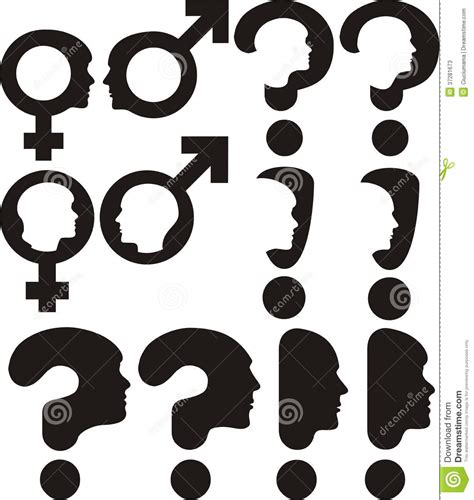 Gender Question Mark Exclamation Mark Stock Vector