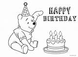 Birthday Coloring Cake Disney Pages Printable Kids sketch template