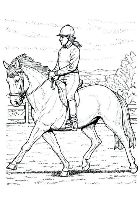 horse riding coloring pages  getdrawings