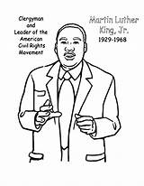 Coloring Pages Martin King Luther Getcolorings Getdrawings sketch template
