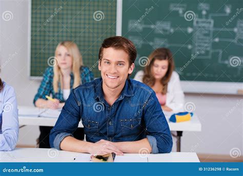 male student  female classmates  teacher  background stock photo image  class