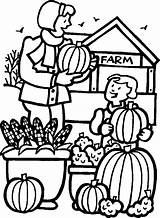 Coloring Fall Pages Pumpkin Farm Kids Patch Printable Color People Family Picking Preschool Clipart Sheets Apple Drawing Print Line Jobs sketch template