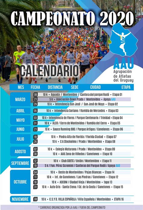 run uruguay calendario aau
