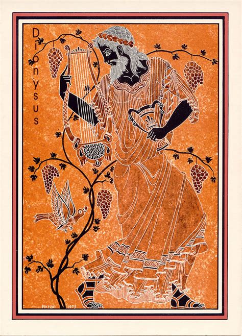 Poster Of Dionysus God Of Wine Greek Mythology Art Ancient Greek