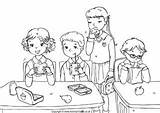 Colouring Pages Coloring School Kids Lunch Back Activityvillage Student sketch template