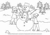 Neve Pupazzo Fanno Inverno Bimbi Lavoretti Creativi Cartoni Bimbicreativi sketch template