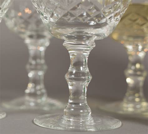 vintage champagne coupe glasses set of 4 etched diamond