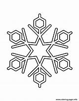Coloring Stencil Snowflakes Pages Printable sketch template