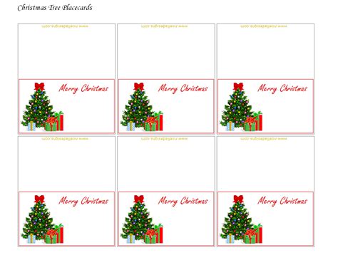 printable christmas placecards folded kids christmas