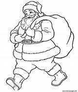 Santa Claus Coloring Pages Drawing Printable Sketch Wants Line Good Outline Christmas Color Print Walking Kid Sleigh Kids House Para sketch template