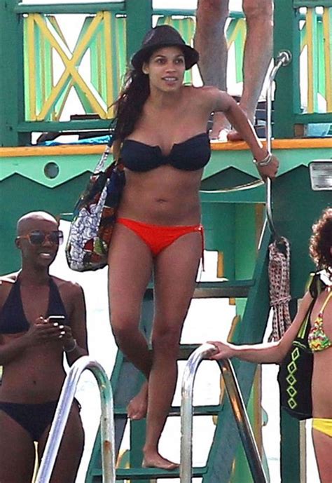 Rosario Dawson Bikini Candids On A Beach In The Barbados
