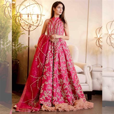 Buy Hot Pink Indian Reception Dress For Bride Online 2019 Nameera By