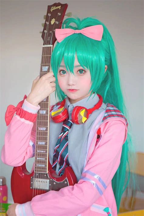Tiểu Nhu Hatsune Miku Ribbon Girl Cosplay Miku Cosplay Cute