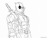 Coloring Deadpool Pages Coloring4free Print Related Posts sketch template