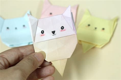 tutorial  origami cat bookmark  idea king
