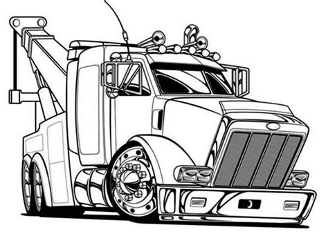 printable tow truck coloring pages