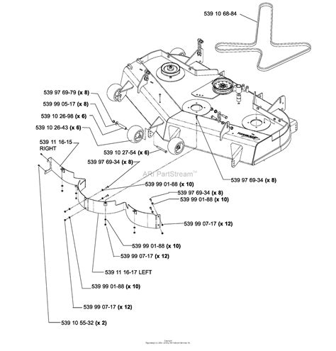husqvarna iz  tkoa    parts diagram   deck assembly part