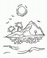 Sunset Krajobraz Morze Ilha Deserta Pirate Kolorowanka Druku Tudodesenhos Morski Coloriages Djokovic 26t13 Darko Coloringhome sketch template