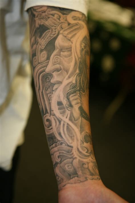 Left Forearm Tattoo Aztec Black And Grey Pinterest Tattoos And Body