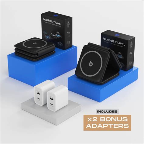 foldable    charging station double bundle bluebolt chargers