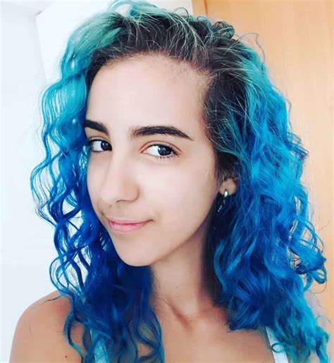 striking blue curly hairstyles  women hairstylecamp
