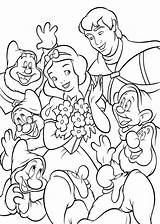 Snow Dwarfs Coloring Seven Pages Disney Drawing Printable Coloring4free Colouring Getdrawings Kids Princess sketch template