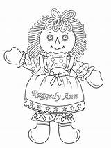 Ann Coloring Doll Raggedy Pages Andy Cabbage Patch Dolls Rag Printable Color Girl American Kids Drawing Lol Template Book Paper sketch template
