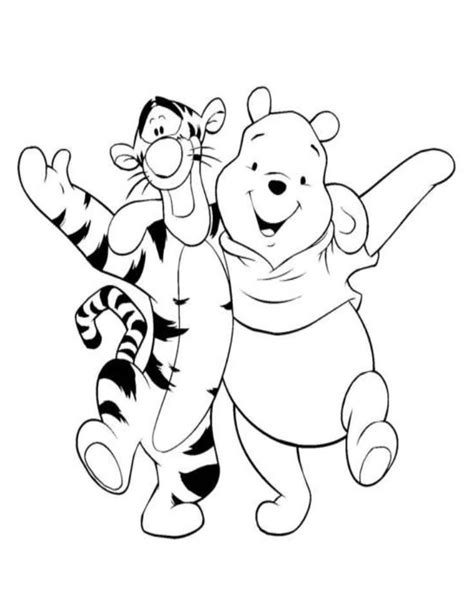 winnie  pooh  friends coloring pages  printable cartoon
