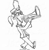 Marching Band Trombone Cartoon Coloring Girl Playing Pages Vector Drawing Outline Printable Getdrawings Leishman Ron Powered Results sketch template