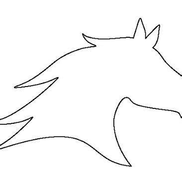 pin  mary  sewing horse template horse stencil horse outline