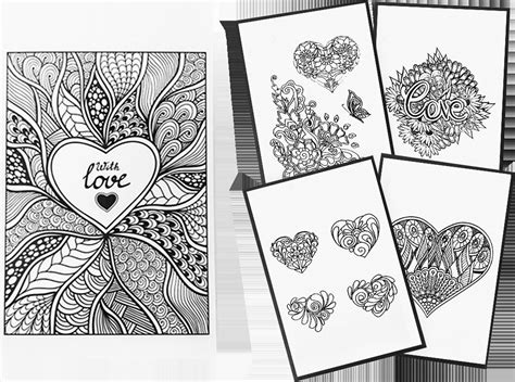 printable coloring greeting cards valentines day etsy