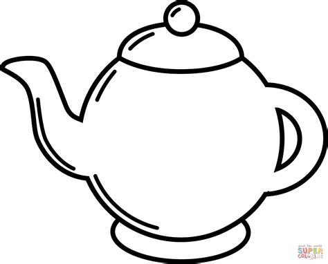 teapot coloring page  printable coloring pages