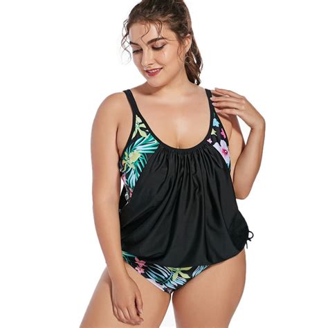 xl xl women bikini set camisole floral printed beach bathing suit lady swimwear female loose