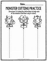 Worksheets Monsters Dotted Their sketch template